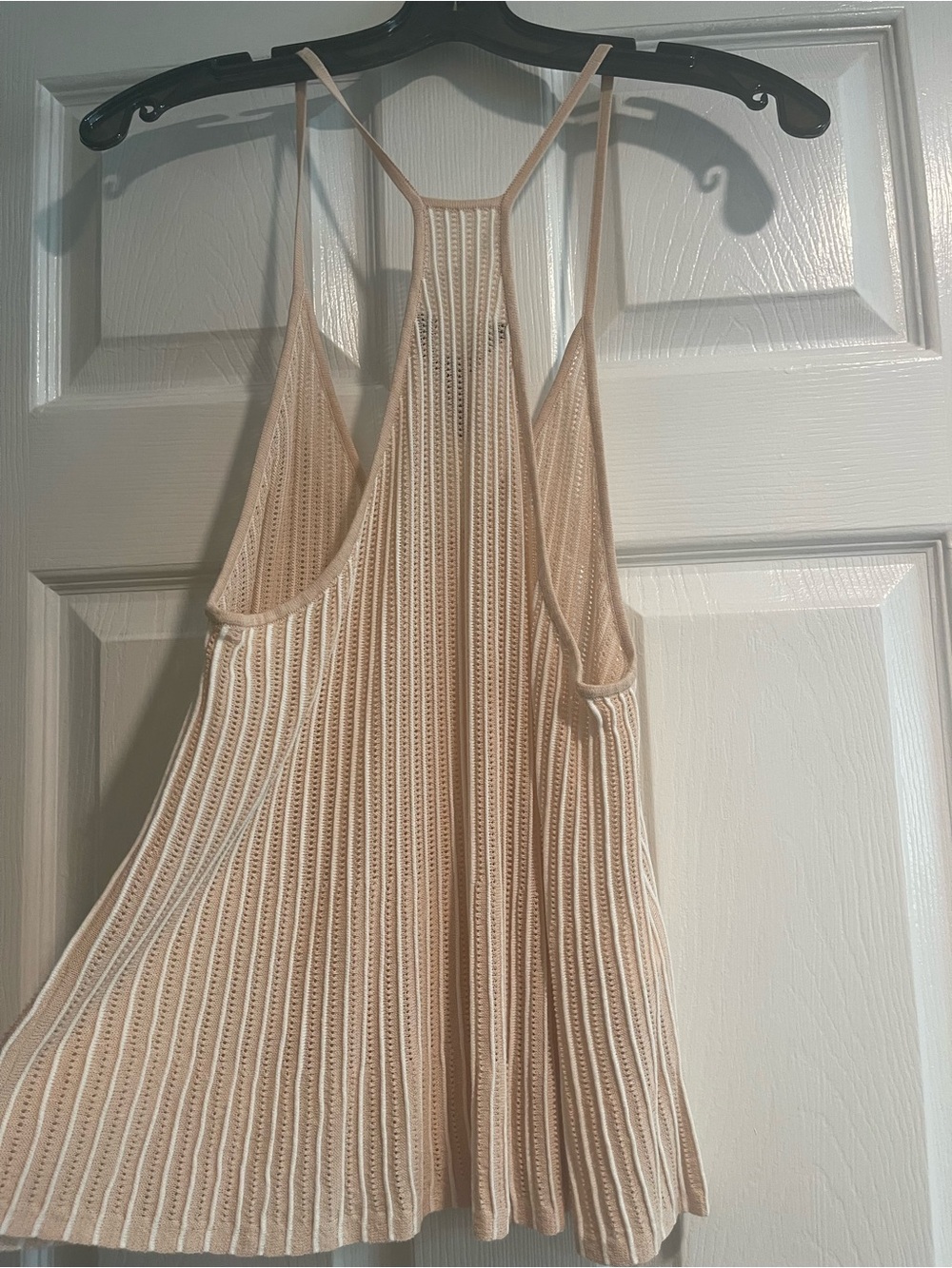 BCBGMaxAzria Cream Ribbed Knit Racerback Cami - Picture 4 of 4